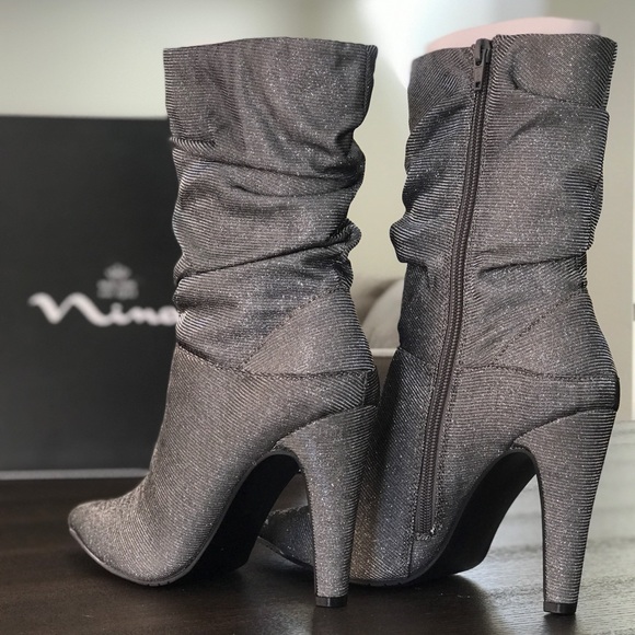 Nina Darla Ankle Boots Grey Sparkly - Picture 5 of 8